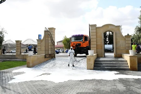 Bu gün Bakının 554 küçəsi yuyulub - YENİLƏNİB