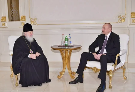 President Ilham Aliyev met with Patriarch Kirill of Moscow and All Russia