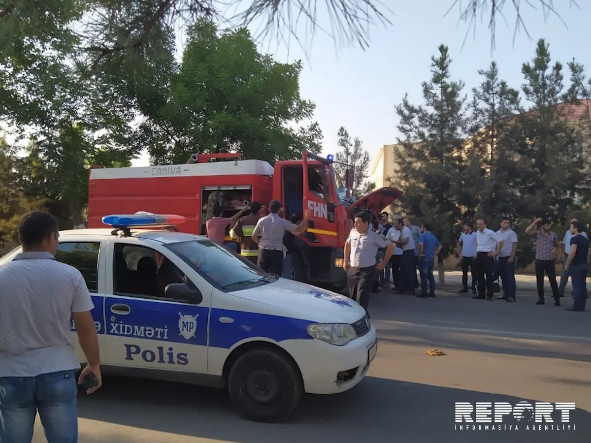 Saatlıda yanğınsöndürən maşın qəzaya uğrayıb - FOTO