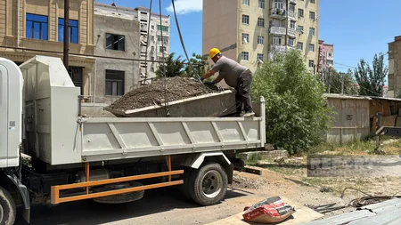 Sumqayıtda iki nəfərin öldüyü partlayış baş verən binanın söküntüsünə başlanılıb