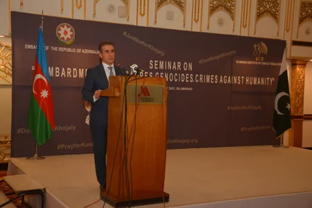 Pakistanlı nazir: Ermənilərin Xocalıda mülki əhaliyə qarşı törətdiyi qətliam bəşəriyyətə qarşı cinayətdir