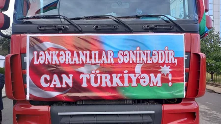 Lənkərandan Türkiyədəki zəlzələdən zərərçəkənlərə humanitar yardım göndərilib