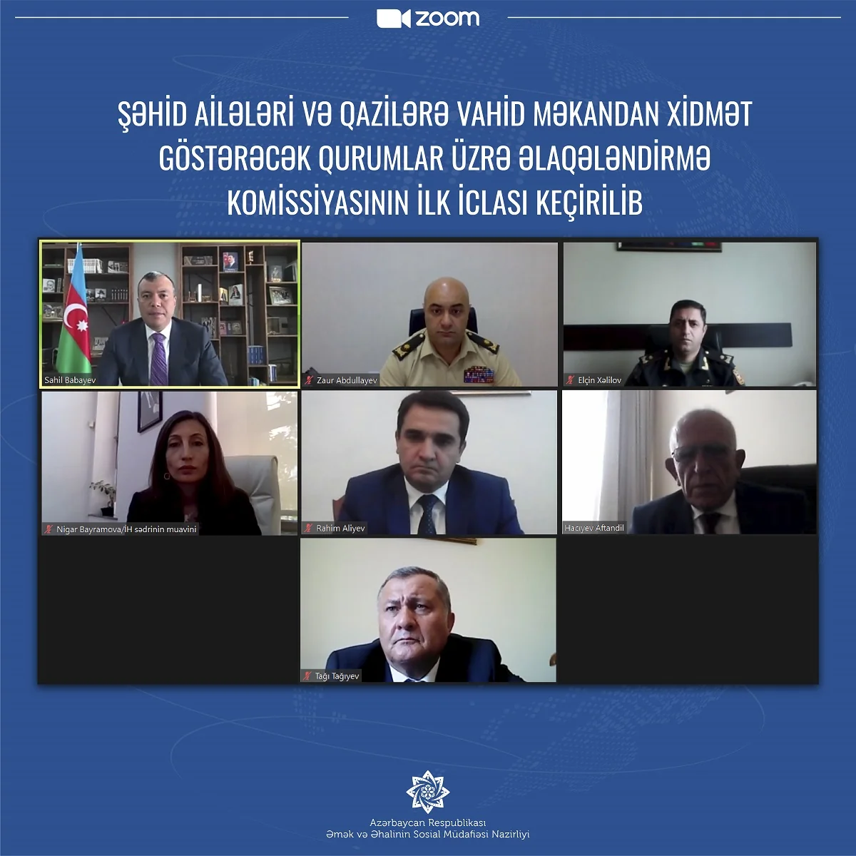 Şəhid ailələri və qazilərlə bağlı Əlaqələndirmə Komissiyasının ilk iclası keçirilib