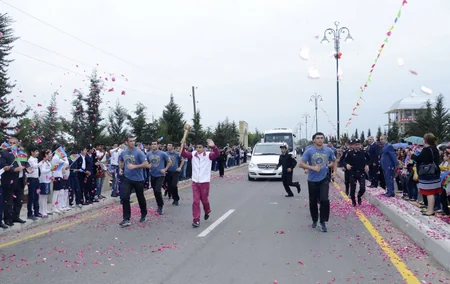 Birinci Avropa Oyunlarının məşəli Ağdama gətirilib