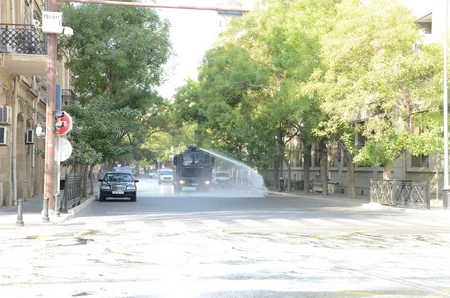 Bakının küçələri yenidən dezinfeksiya edildi