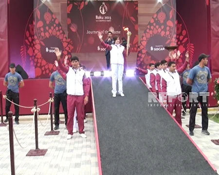 I Avropa Oyunlarının məşəli Zərdaba gətirilib - FOTO