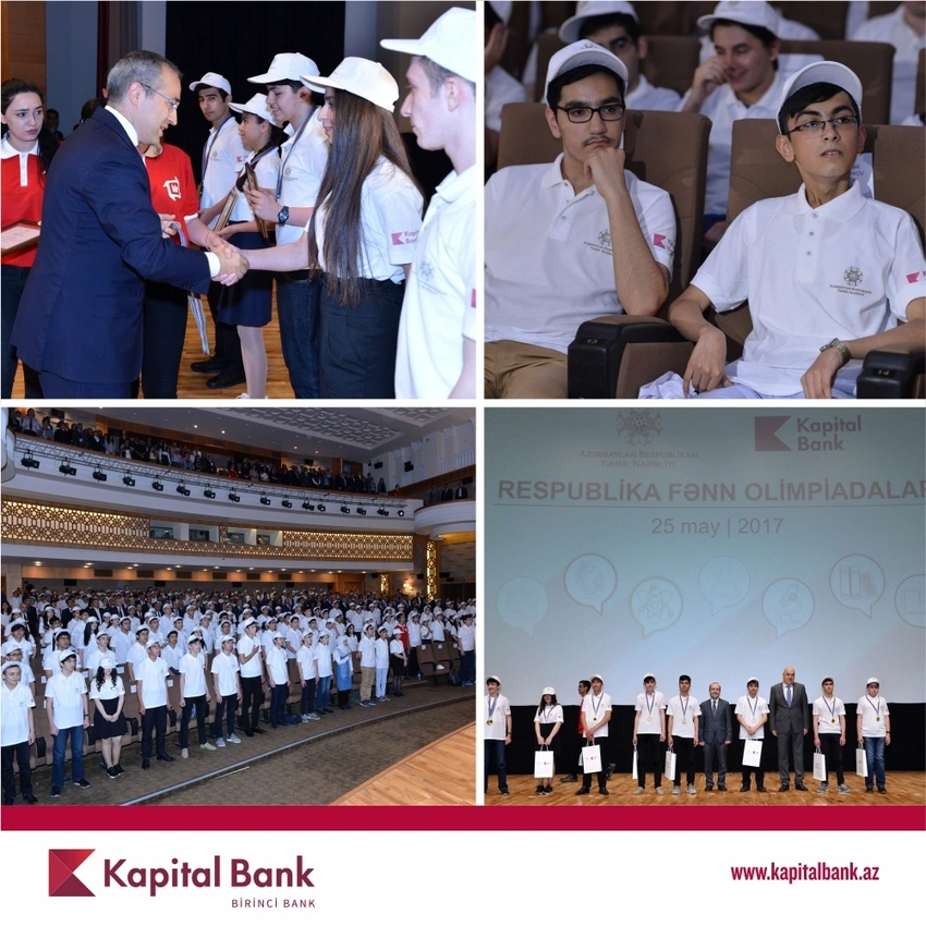 “Kapital Bank”ın dəstəyi ilə keçirilən olimpiadanın qalibləri təltif edilib