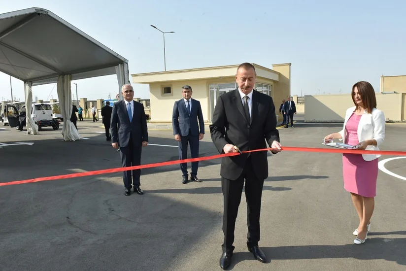 President Ilham Aliyev attends opening of Balakhani Industrial Park