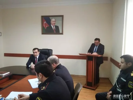 Göygöl Rayon Polis Şöbəsində Xocalı faciəsinin 27-ci ildönümü münasibətilə tədbir keçirilib - FOTO