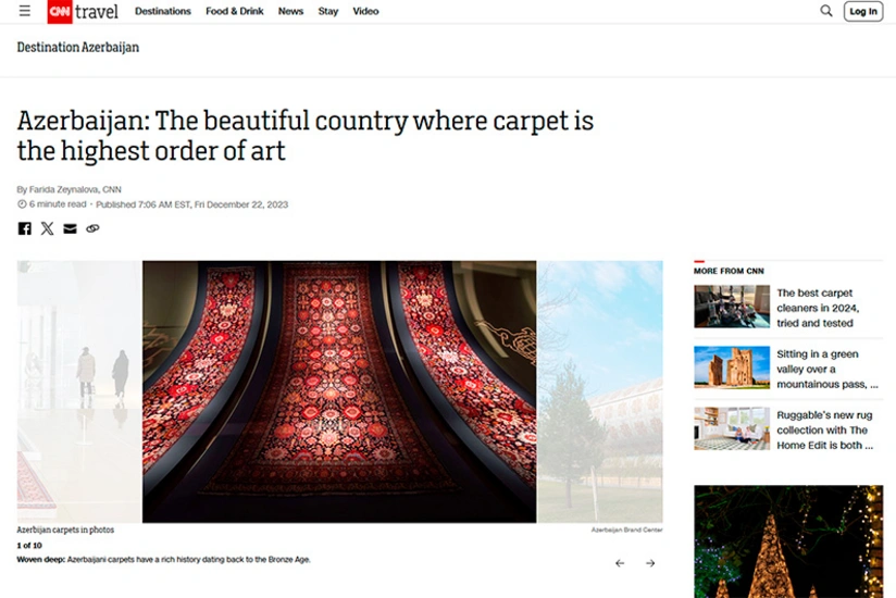 CNN publishes article on Azerbaijani art of carpet weaving
