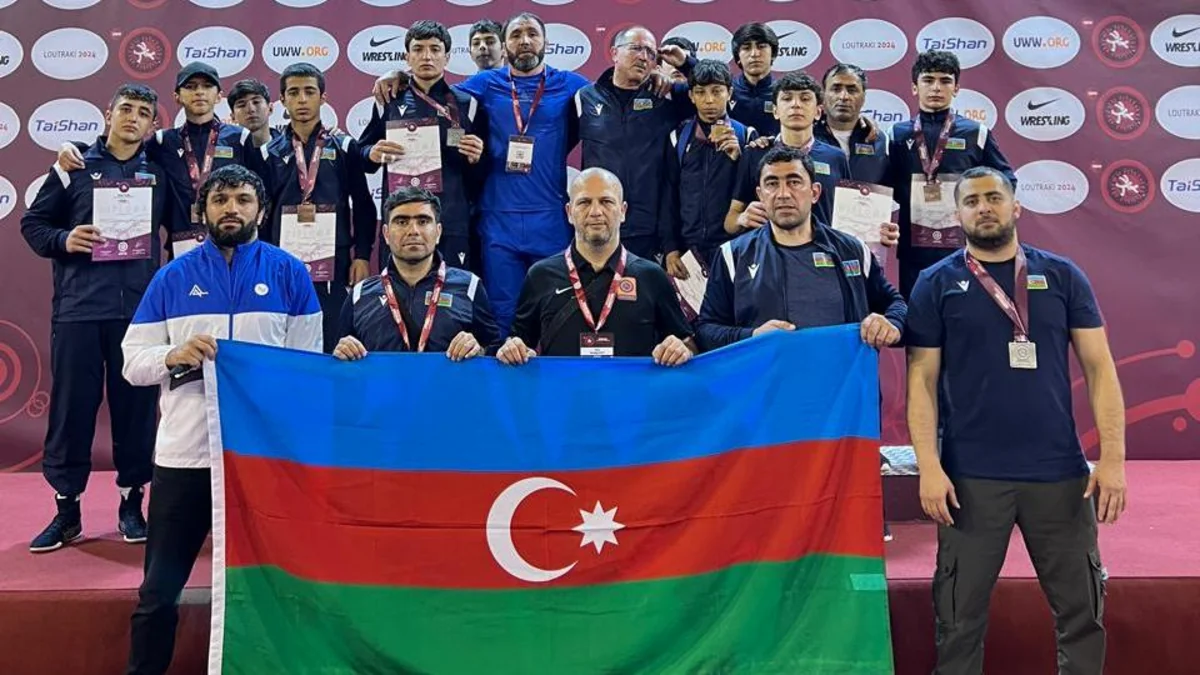 Sərbəst güləş üzrə Azərbaycanın U-15 millisi Avropa çempionatının qalibi olub