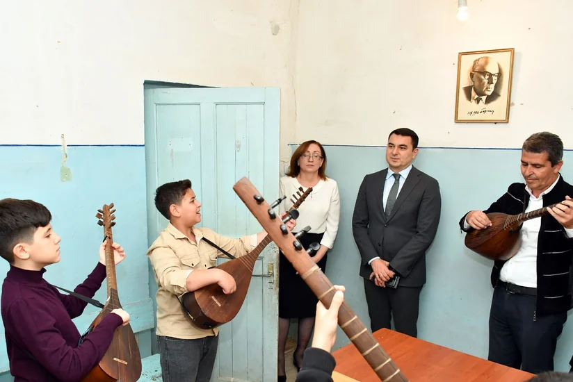 Nazir Naftalanda mədəniyyət müəssisələrinə baxış keçirib