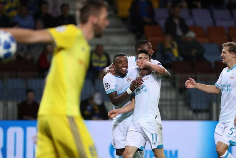 Лига чемпионов. ПСВ на выезде одолел БАТЭ, Црвена Звезда и Зальцбург сыграли вничью