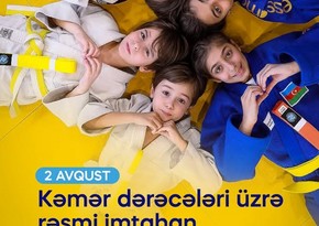 Azərbaycan Cüdo Federasiyasının təşkilatçılığı ilə kəmər dərəcələri üzrə imtahan keçiriləcək