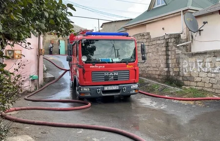 NZS qəsəbəsində fərdi yaşayış evində yanğın olub, bir nəfər xəsarət alıb