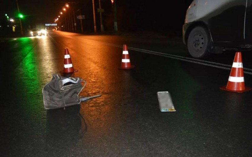 Bakıda avtomobil qadını vurub