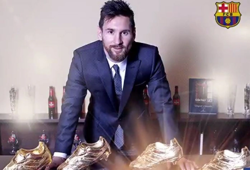 Messi karyerasında 6-cı dəfə Qızıl butsu alıb