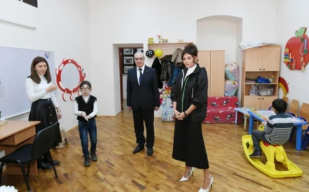 Bakıdakı 268 nömrəli xüsusi məktəbin şagirdlərinə Heydər Əliyev Fondunun hədiyyələri təqdim edilib