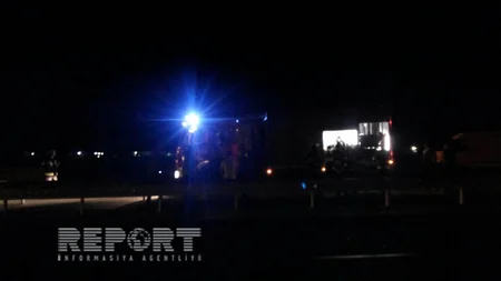 Bakı-Quba yolunda yük maşını yanıb - FOTO - VİDEO