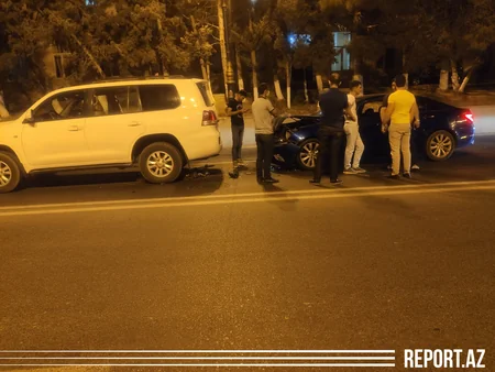 В Сумгайыте столкнулись два автомобиля