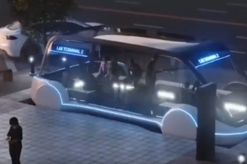 Основатель Tesla показал футуристический электробус для своих тоннелей