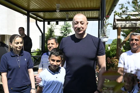President Ilham Aliyev meets with residents in Lachin