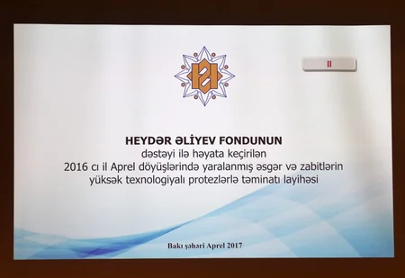 Azərbaycanın Birinci vitse-prezidenti aprel döyüşləri zamanı yaralanmış bir qrup əsgər və zabitlə görüşüb