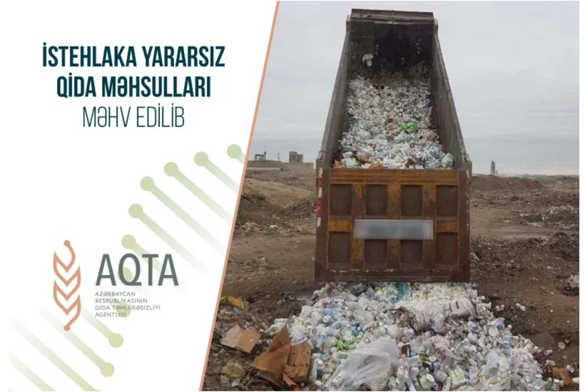 İstehlaka yararsız qida məhsulları məhv edilib