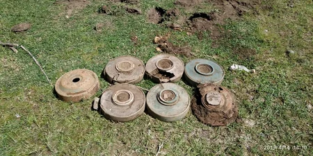 Lənkəranda 9 ədəd təlim məqsədli tank əleyhinə mina tapılıb - FOTO