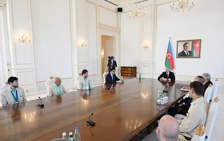 President Ilham Aliyev receives Azerbaijani athletes who won medals at Paris Summer Olympic Games and their coaches - UPDATED