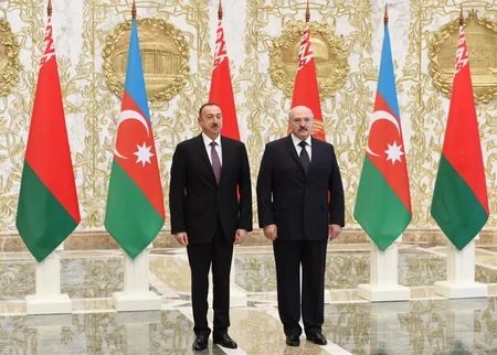 Belarusda Azərbaycan Prezidenti İlham Əliyevin rəsmi qarşılanma mərasimi keçirilib