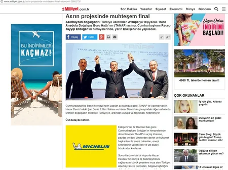 Türk mətbuatı TANAP-a böyük maraq göstərir