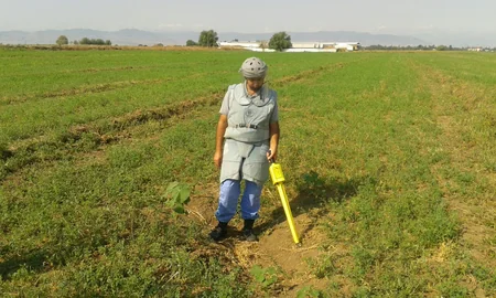 Tərtərdə tank əleyhinə mina tapılıb