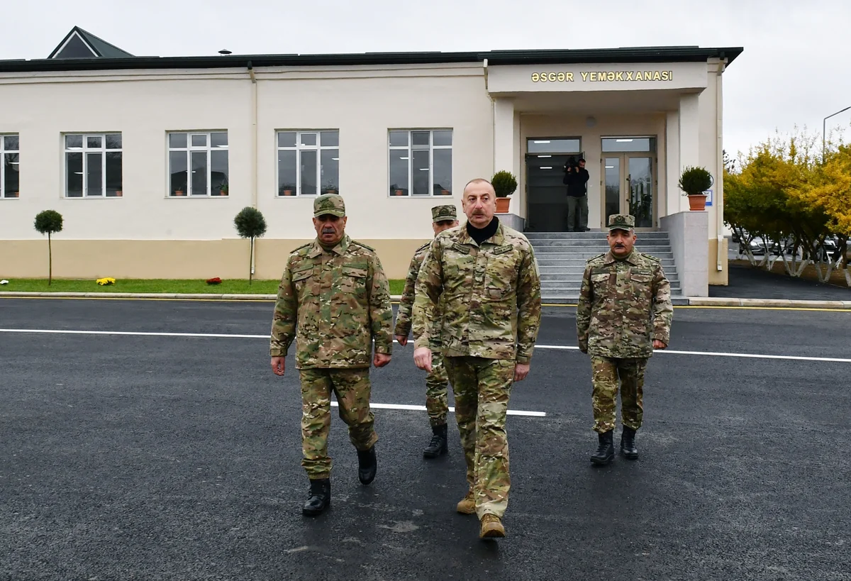 Ilham Aliyev views conditions created at new military unit in Fuzuli