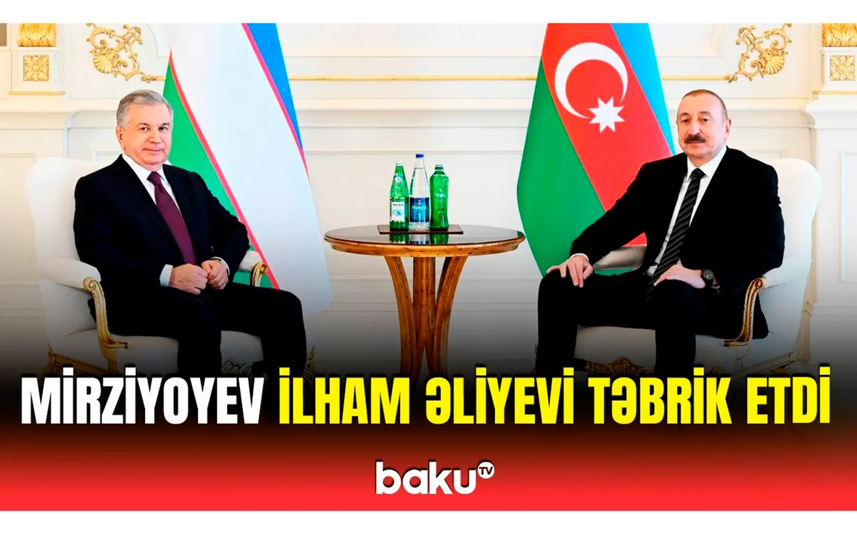 Şavkat Mirziyoyev İlham Əliyevi Azərbaycan millisinin minifutbol üzrə dünya çempionu olması münasibətilə təbrik edib