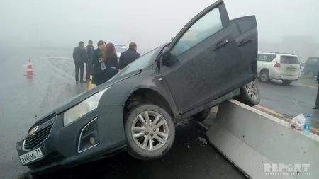 Qobustanda yol qəzası baş verib, xəsarət alanlar var - FOTO