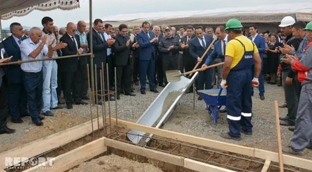 Ağstafada sənaye parkının təməli qoyulub - FOTO