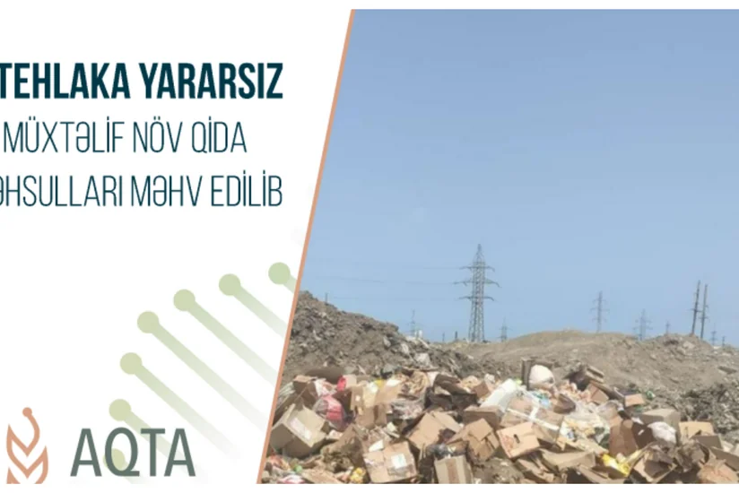 İstehlaka yararsız 10 tondan artıq qida məhsulu məhv edilib