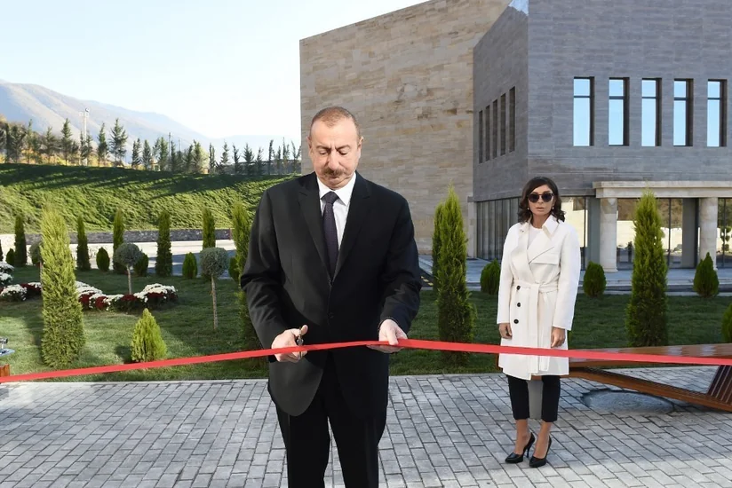 President Ilham Aliyev inaugurates Flag Museum in Shaki