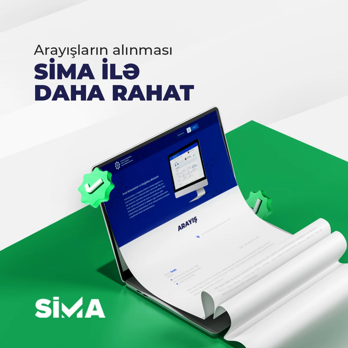 İş yerlərindən arayışların alınması SİMA vasitəsilə mümkün olub