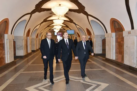 ​Prezident metronun “Elmlər Akademiyası” stansiyasının ikinci çıxışının açılışında iştirak edib