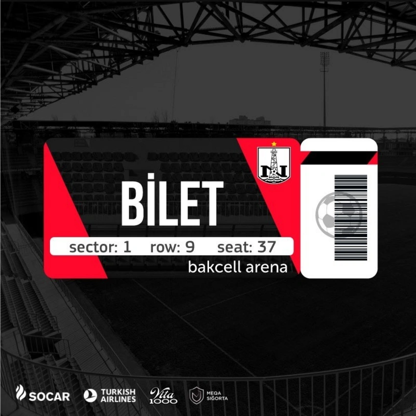 Neftçi Qarabağla oyun üçün bilet qiymətlərini açıqlayıb
