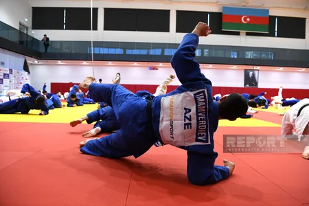 Avropa çempionatında iştirak edəcək Azərbaycanın cüdo millisi növbəti məşqinə çıxıb