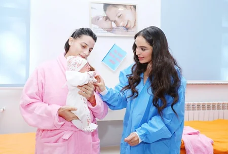 Leyla Əliyeva 3 nömrəli Şəhər Klinik Xəstəxanasının doğum şöbəsində olub