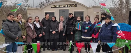 Xaçmazda şəhid bulağının açılışı olub  
