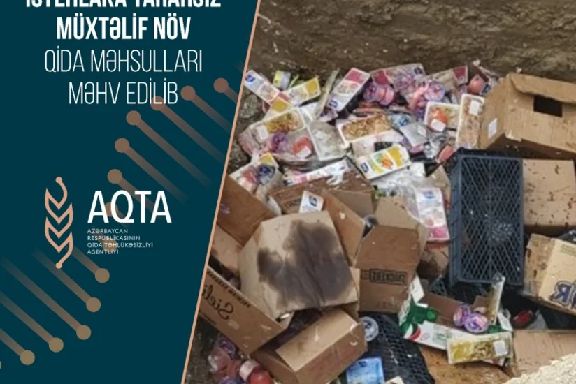 İstehlaka yararsız 1850 kq balıq məhsulu və alkoqolsuz içkilər məhv edilib