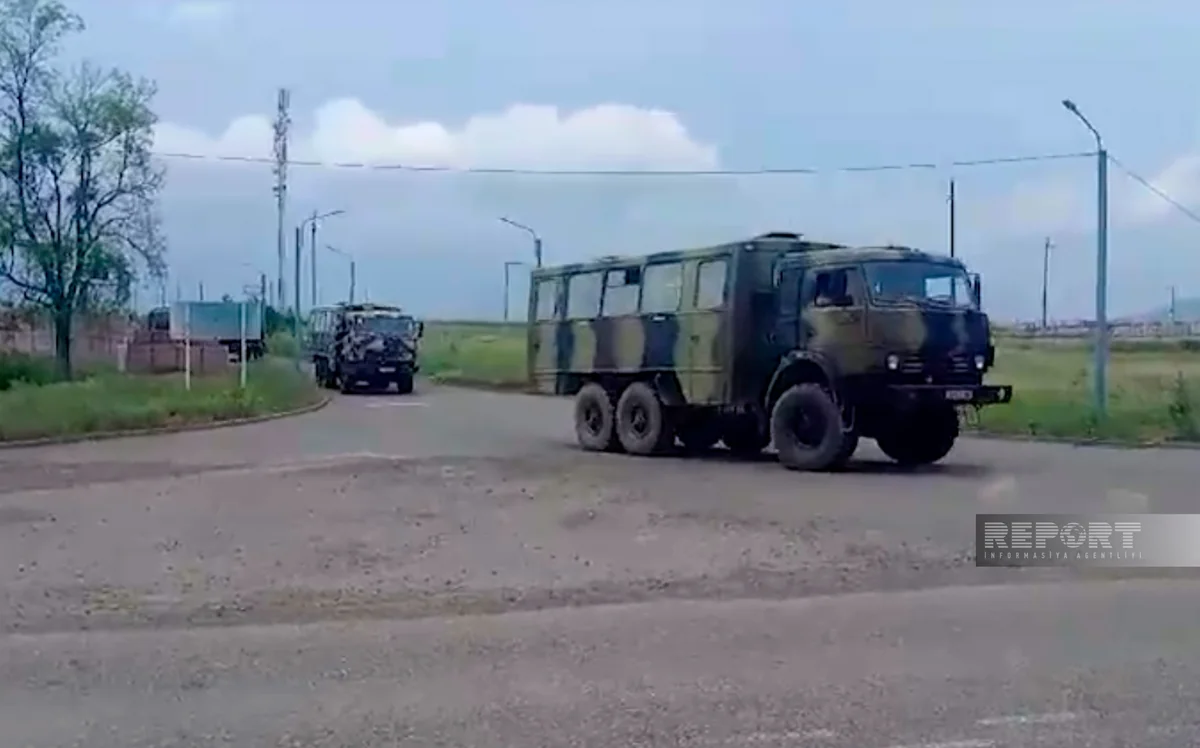 Russian peacekeepers leaving Azerbaijan's Khojaly