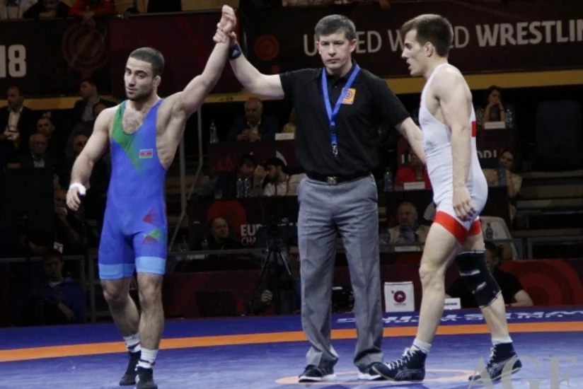 Сборная Азербайджана на чемпионате Европы по борьбе стала третьей