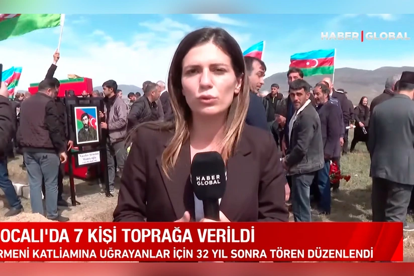 Haber Global Xocalı soyqırımı qurbanlarının dəfnindən süjet hazırlayıb