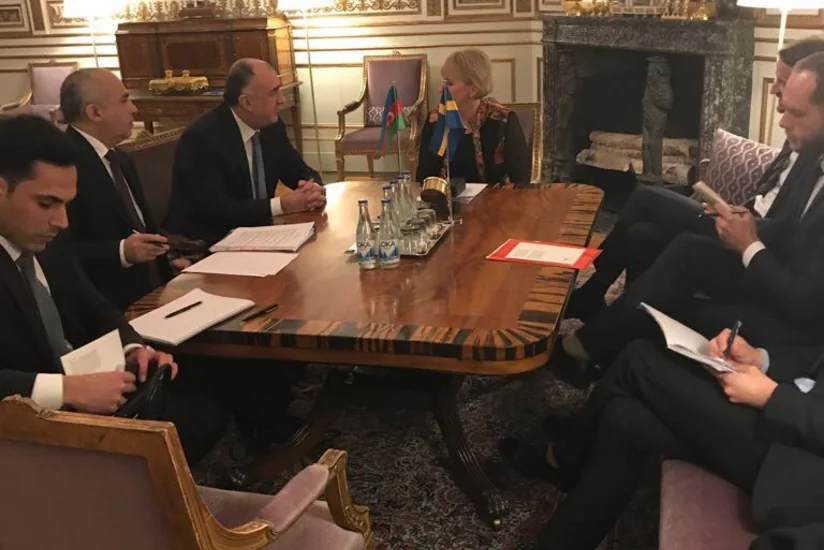 Эльмар Мамедъяров встретился с министром иностранных дел Швеции